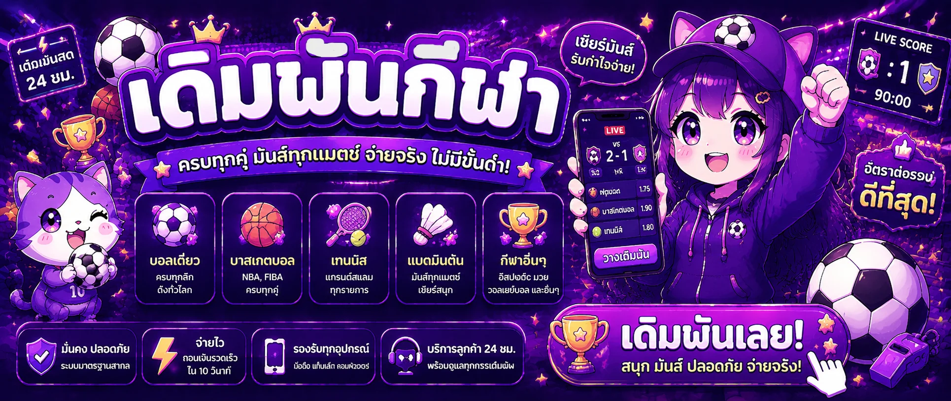แทงบอลออนไลน์ SUPERGUU99 บอลสดทุกลีกราคาน้ำดี